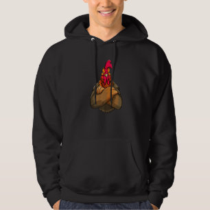 Wütender Hahn Sonnenuntergang Frauen Grobe Henne L Hoodie