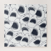 Wütender Hai, Vintages Doodle-Muster. Puzzle (Vertikal)