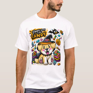 Wütender Halloween-Hund im Hexenhut schützt meine T-Shirt
