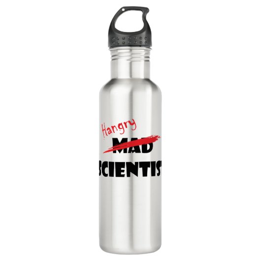Wütender (Hangry) Wissenschaftler Edelstahlflasche (Vorderseite)