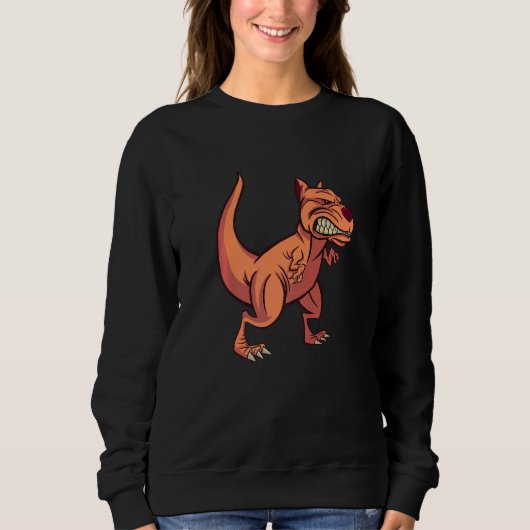 Wütender Hund Dinosaurier Sweatshirt (Vorderseite)