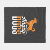 Wütender Hundevektor-Maskottchen Fleecedecke (Vorderseite (Horizontal))