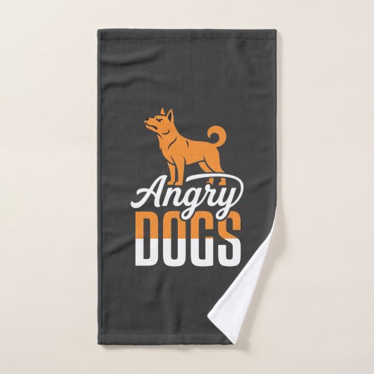 Wütender Hundevektor-Maskottchen Handtuch (Handtuch)