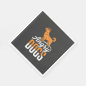 Wütender Hundevektor-Maskottchen Serviette (Ecke)