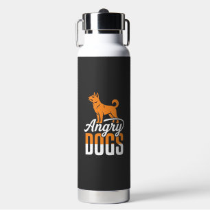 Wütender Hundevektor-Maskottchen Trinkflasche