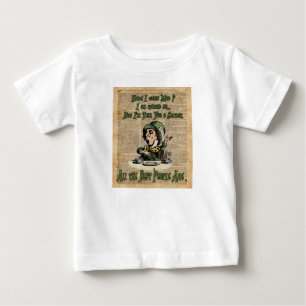 Wütender Hutmacher, Alice im Wunderland, zitieren Baby T-shirt