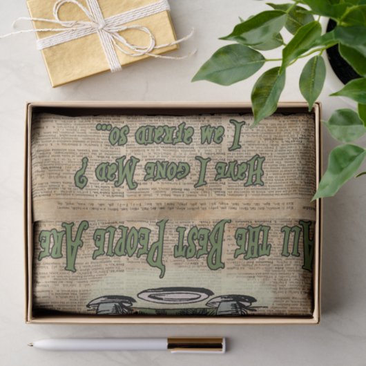 Wütender Hutmacher, Alice im Wunderland, zitieren Seidenpapier (Geschenk)