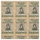 Wütender Hutmacher, Alice im Wunderland, zitieren Stoff (Muster)