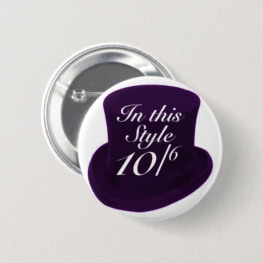 Wütender Hutmacher - lila Button (Vorne & Hinten)