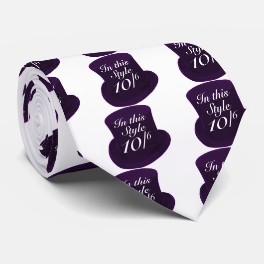 Wütender Hutmacher - lila Krawatte (Gerollt)