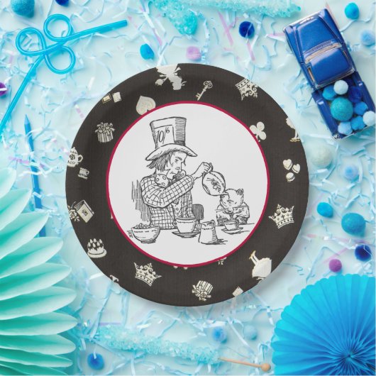 Wütender Hutmacher und Dormouse Pappteller (Party)