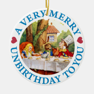 Wütender Hutmacher wünscht Alice ein sehr Keramikornament