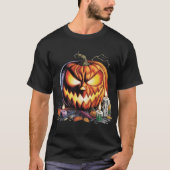 Wütender Jack Halloween T-Shirt (Vorderseite)