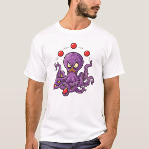 Wütender Jonglierender Oktopus T-Shirt