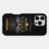 Wütender Kapitän Black iPhone Hülle (Rückseite (Horizontal))