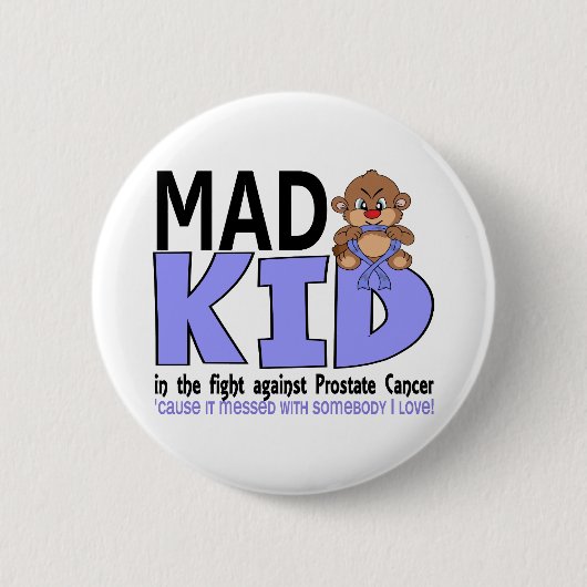 Wütender Kinderprostatakrebs Button (Vorderseite)