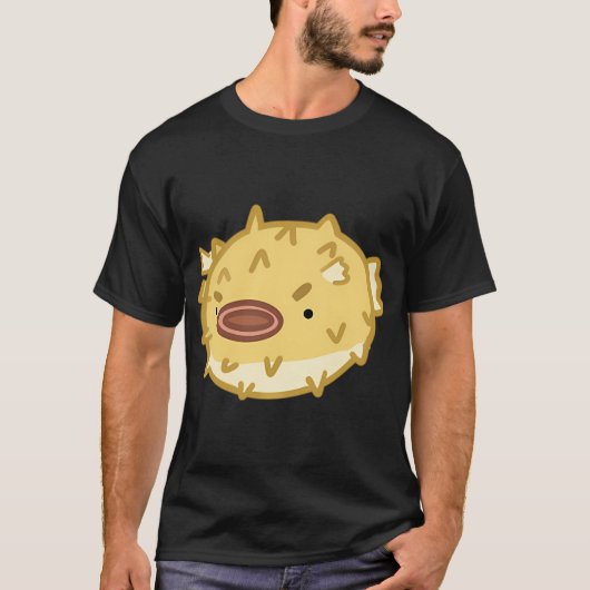 Wütender Kugelfisch - weiß T-Shirt (Vorderseite)
