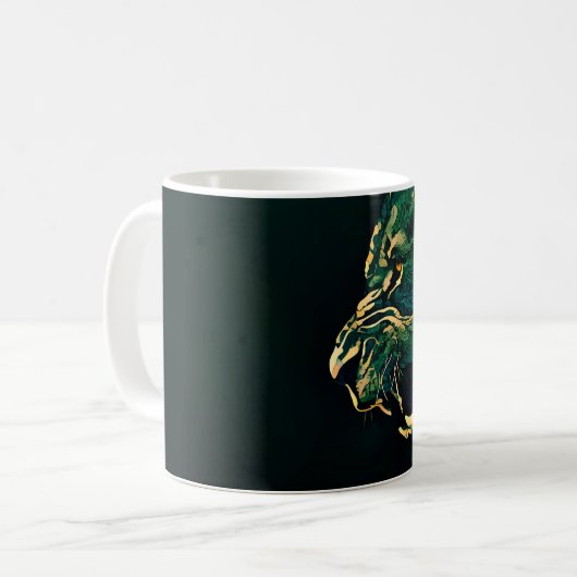 Wütender Löwenbrüller Kaffeetasse (Vorderseite Links)