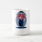 Wütender Mann beim Gehen Kaffeetasse (Mittel)
