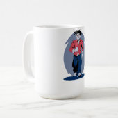 Wütender Mann beim Gehen Kaffeetasse (Vorderseite Links)
