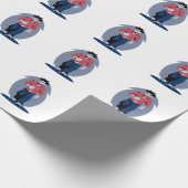 Wütender Mann gehend Geschenkpapier (Ecke)