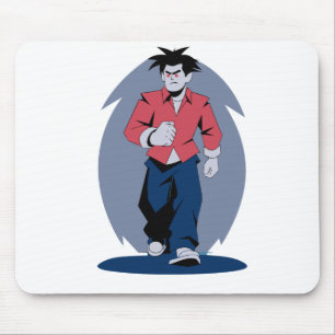 Wütender Mann gehend Mousepad