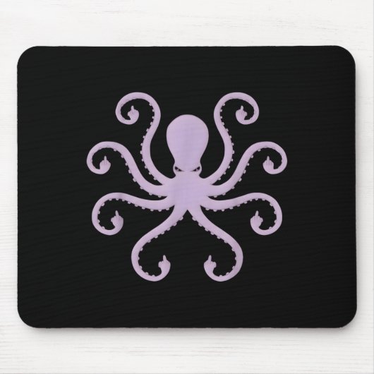 Wütender Oktopus Mittelfinger Novitätsillustration Mousepad (Vorne)