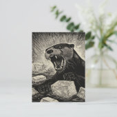 Wütender Otter bricht Eis Postkarte (Stehend Vorderseite)