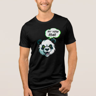 Wütender Panda „Nicht heute, Bruder!“ Lustiges Gra Tri-Blend Shirt