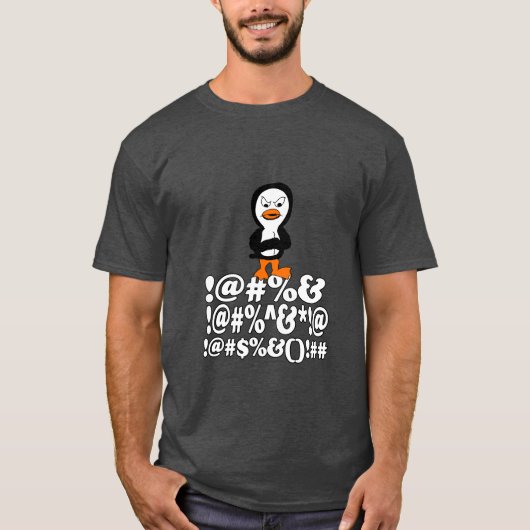 Wütender Pinguin T-Shirt (Vorderseite)