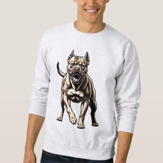 Wütender Pitbull Sweatshirt (Vorderseite)