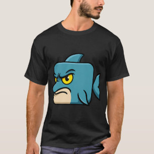 Wütender quadratischer Delfin T-Shirt
