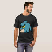 Wütender quadratischer Delfin T-Shirt (Vorne ganz)