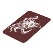 Wütender RiesenTintenfisch in Weiß Pick your Backg Magnet (Linke Seite)