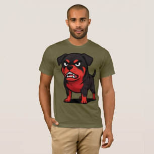 Wütender Rottweiler Cartoon Hund Geschenk für Hund T-Shirt