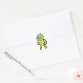 Wütender Schildkröten-Aufkleber Runder Aufkleber (Umschlag)