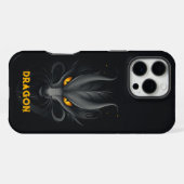 Wütender schwarzer Drache iPhone Hülle (Rückseite (Horizontal))