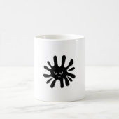 Wütender schwarzer Farbspritzer Kaffeetasse (Mittel)