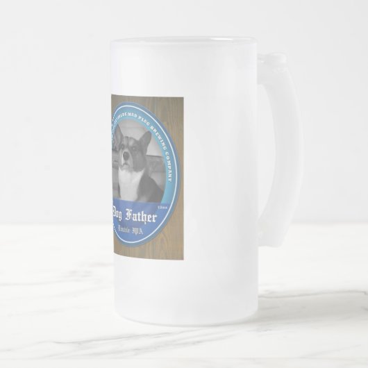 Wütender Stecker-Hundevater-mattierte Tasse (VorderseiteRechts)