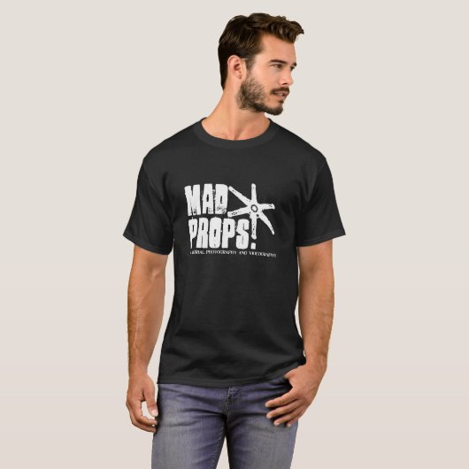 Wütender Stütze-Logo-Schwarz-T - Shirt (Vorne ganz)
