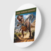 Wütender T. Rex Große Wanduhr (Winkel)