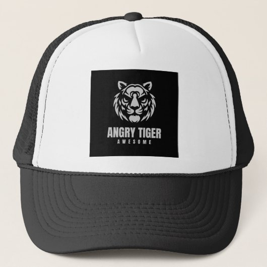 Wütender Tiger Truckerhut. Truckerkappe (Vorderseite)