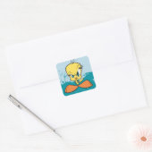 Wütender TWEETY™ Quadratischer Aufkleber (Umschlag)