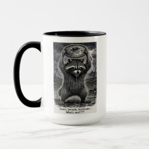 Wütender Waschbär-Mülldeckel-Sturm Lustige Zitieru Tasse