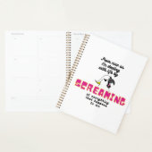 Wütender weißer Papagei mit sonniger Schrift Planer (Anzeige)