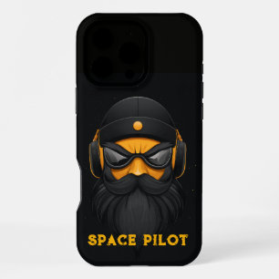 Wütender Weltraum-Pilot Black iPhone 16 Pro Max Hülle