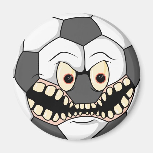 wütender wilder Fußball Magnet (Vorne)