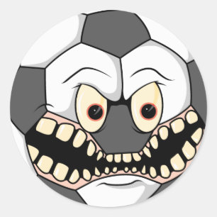 wütender wilder Fußball Runder Aufkleber