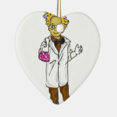 Wütender Wissenschaftler 4 - Kind Keramikornament (Rechts)