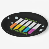 Wütender Wissenschaftler-bunter Pappteller (Schrägansicht)